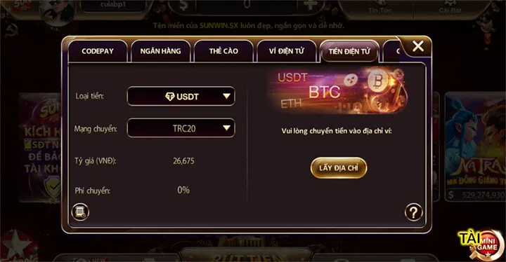 Những hình thức nạp tiền Sunwin nhanh nhất